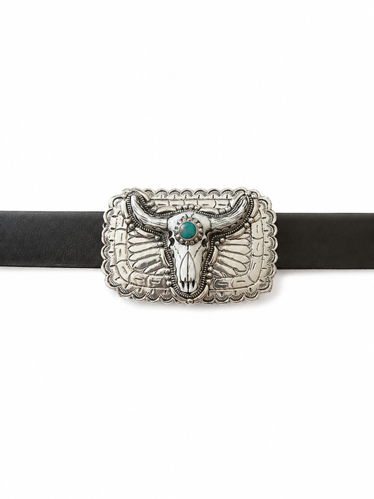 Turquoise Longhorn Buckle